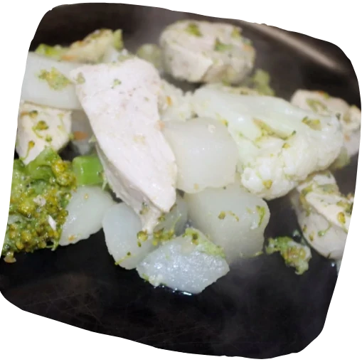 Emincé de poulet au brocoli et chou-fleur